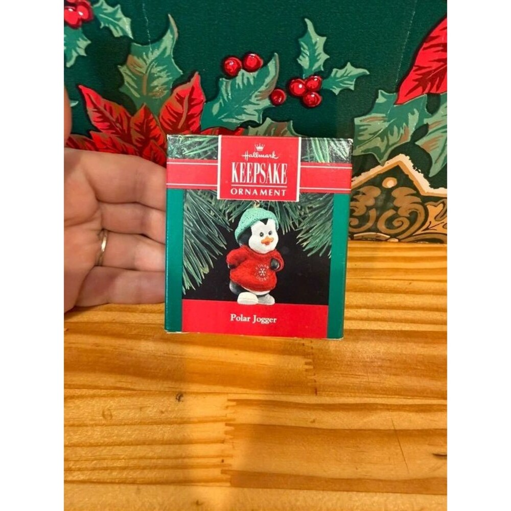 Hallmark Keepsake 1990 Polar Jogger Penguin Christmas Ornament Vintage